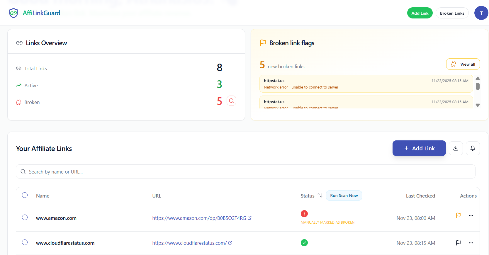 AffiLinkGuard - Screenshot 3 showing product features and functionality