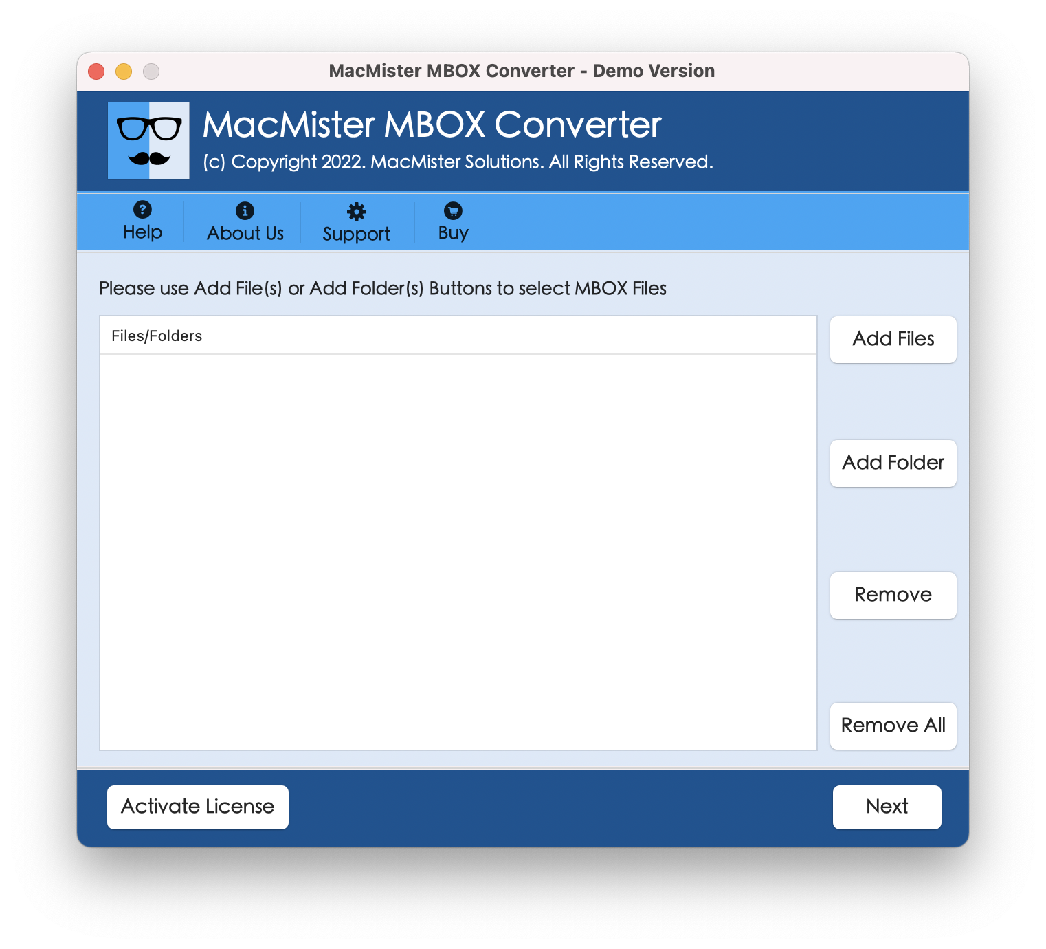 Mac 용 MacMister MBox 변환기 - 배치 MAC의 15 가지 저장 옵션으로 Mbox Mailbox를 변환합니다. 미디어 1