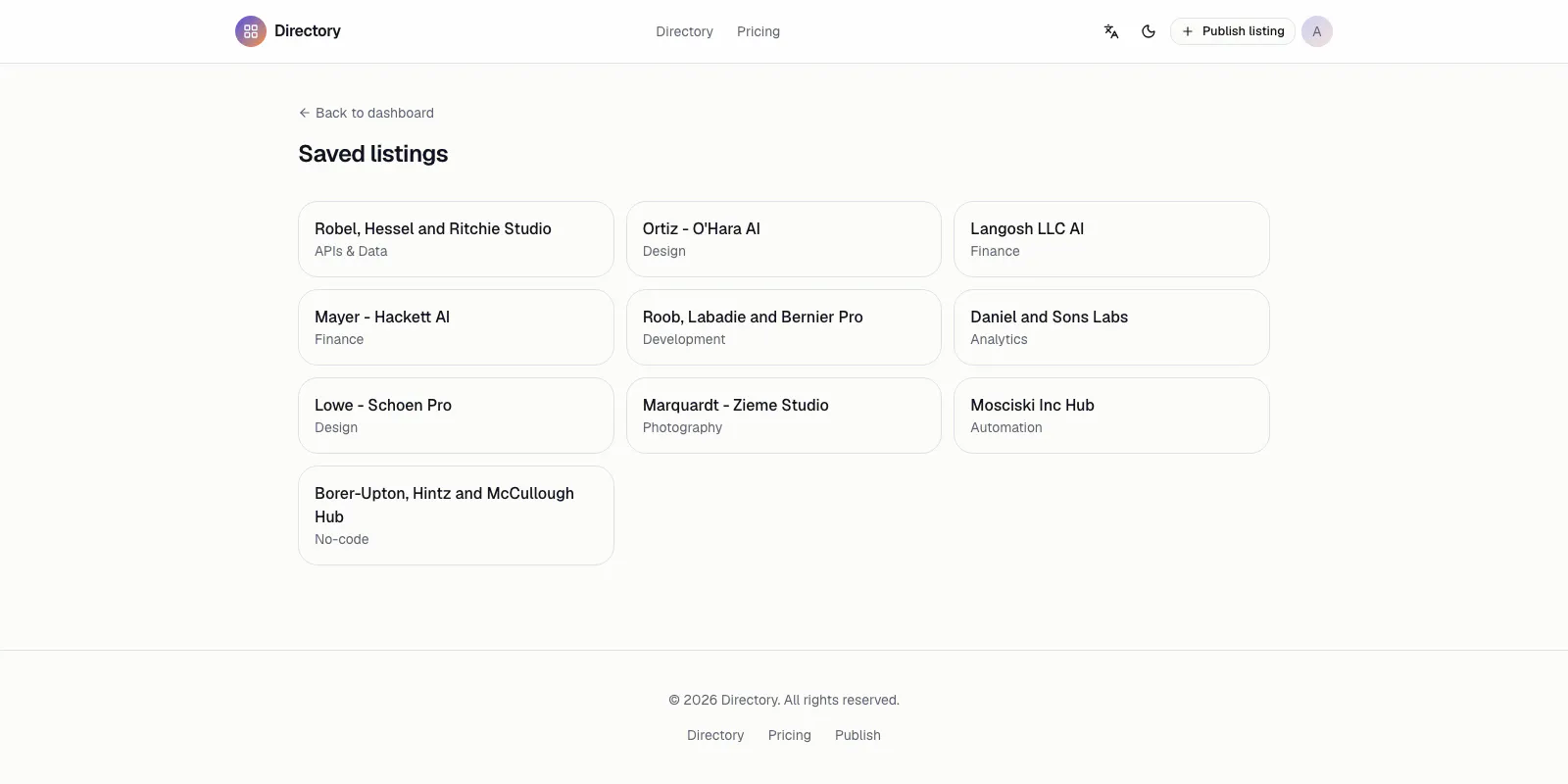 Next.js 15 Directory Boilerplate screenshot 2