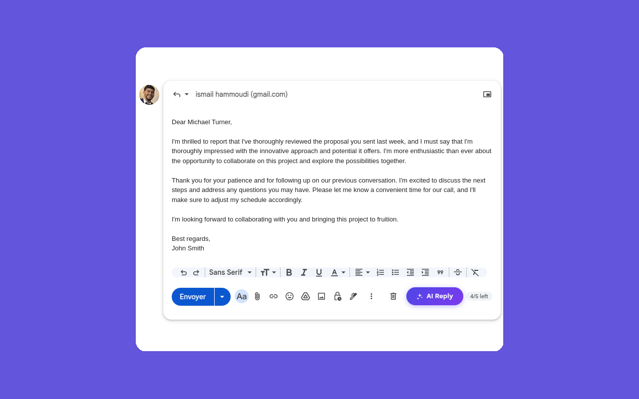 Gmail AI Reply gallery image
