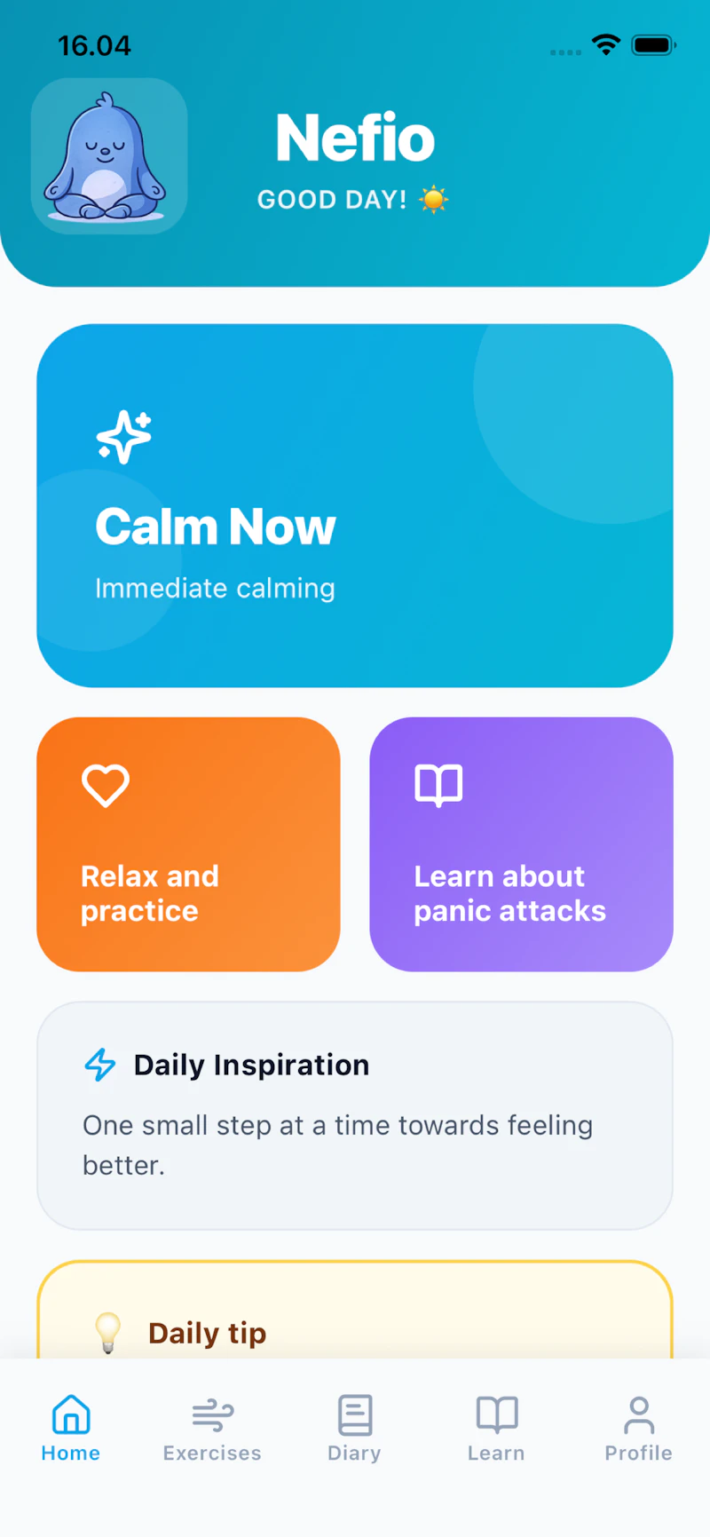 Nefio – AI App for Panic Attack Relief screenshot 4