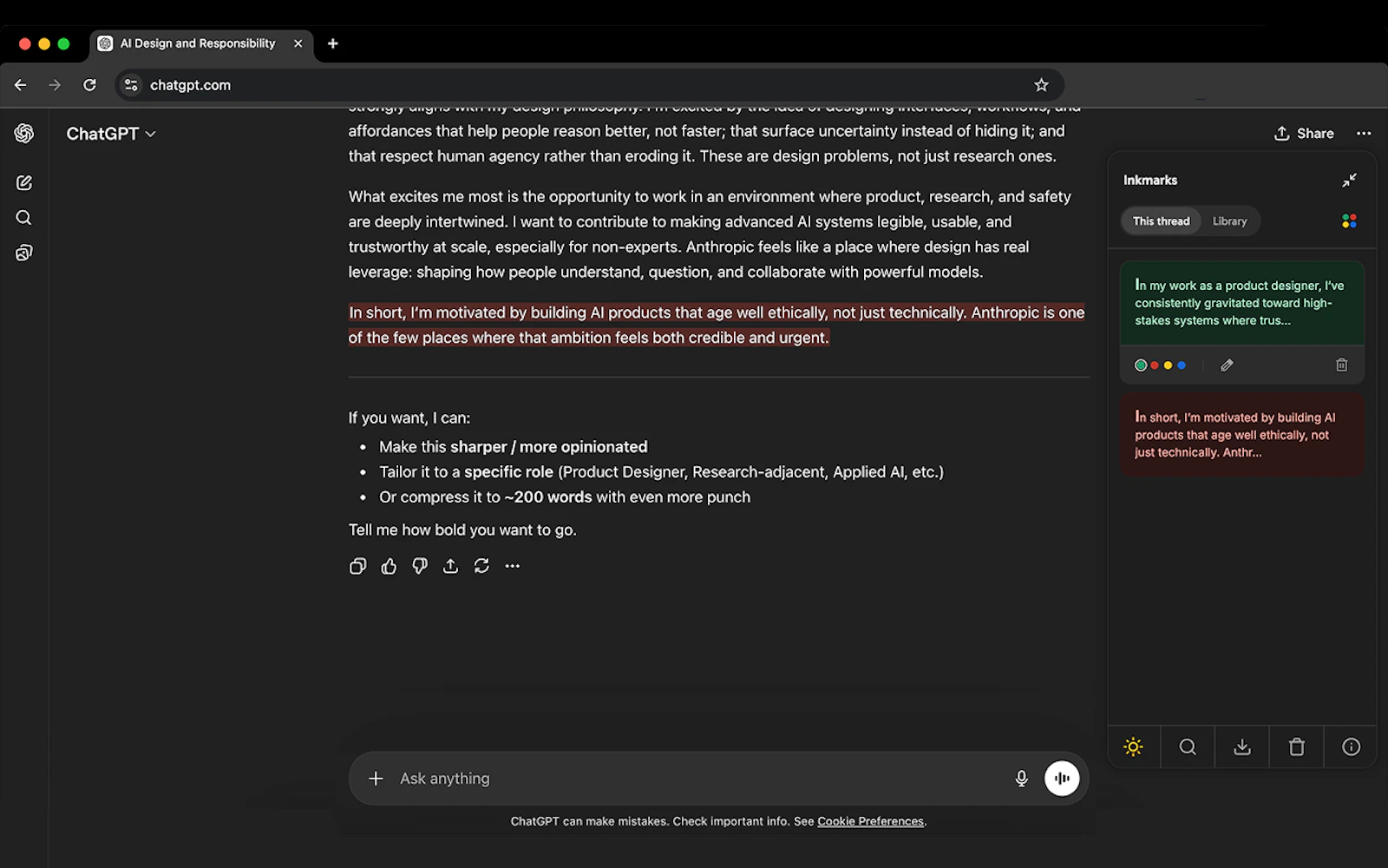 Inkmarks screenshot 1