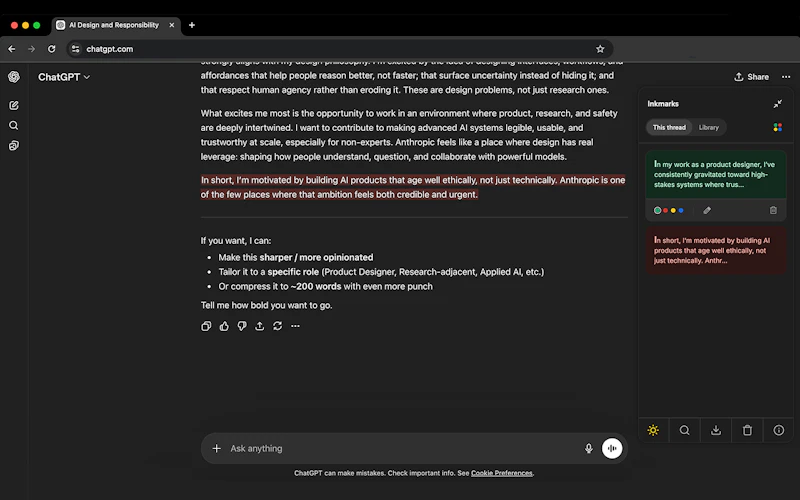 Inkmarks screenshot 1