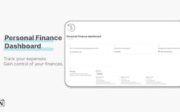 Notion Personal Finance Dashboard media 1