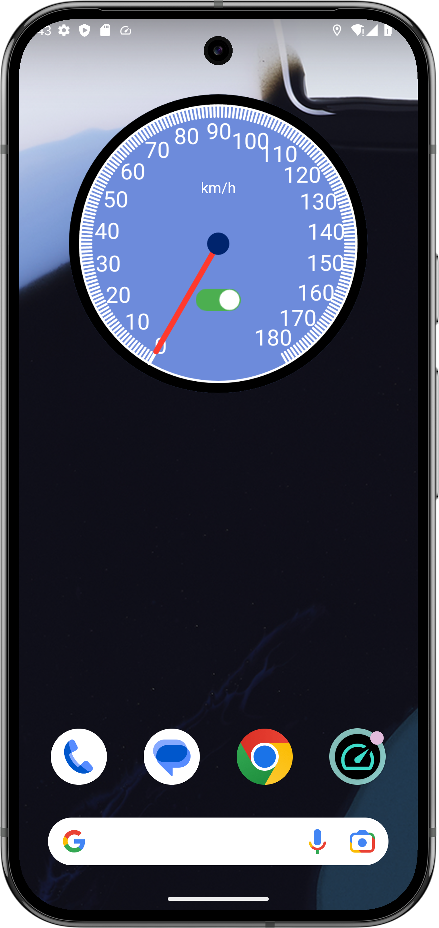 Speedometer widget for Android gallery image