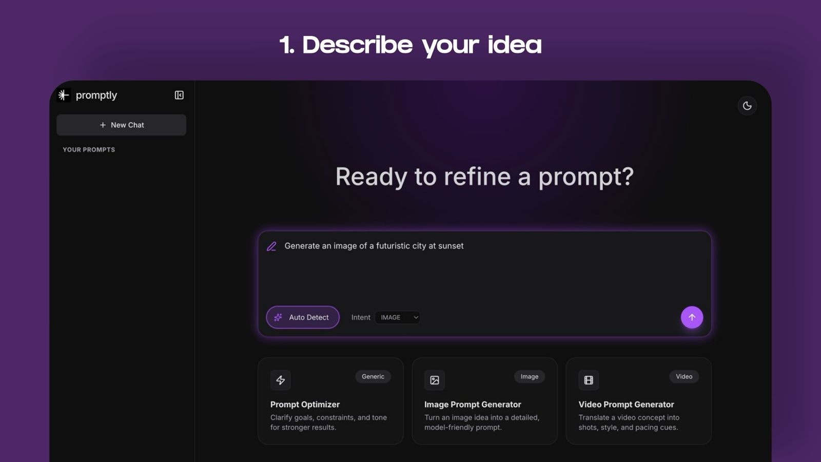 Promptly - Main product screenshot demonstrating key features and user interface
