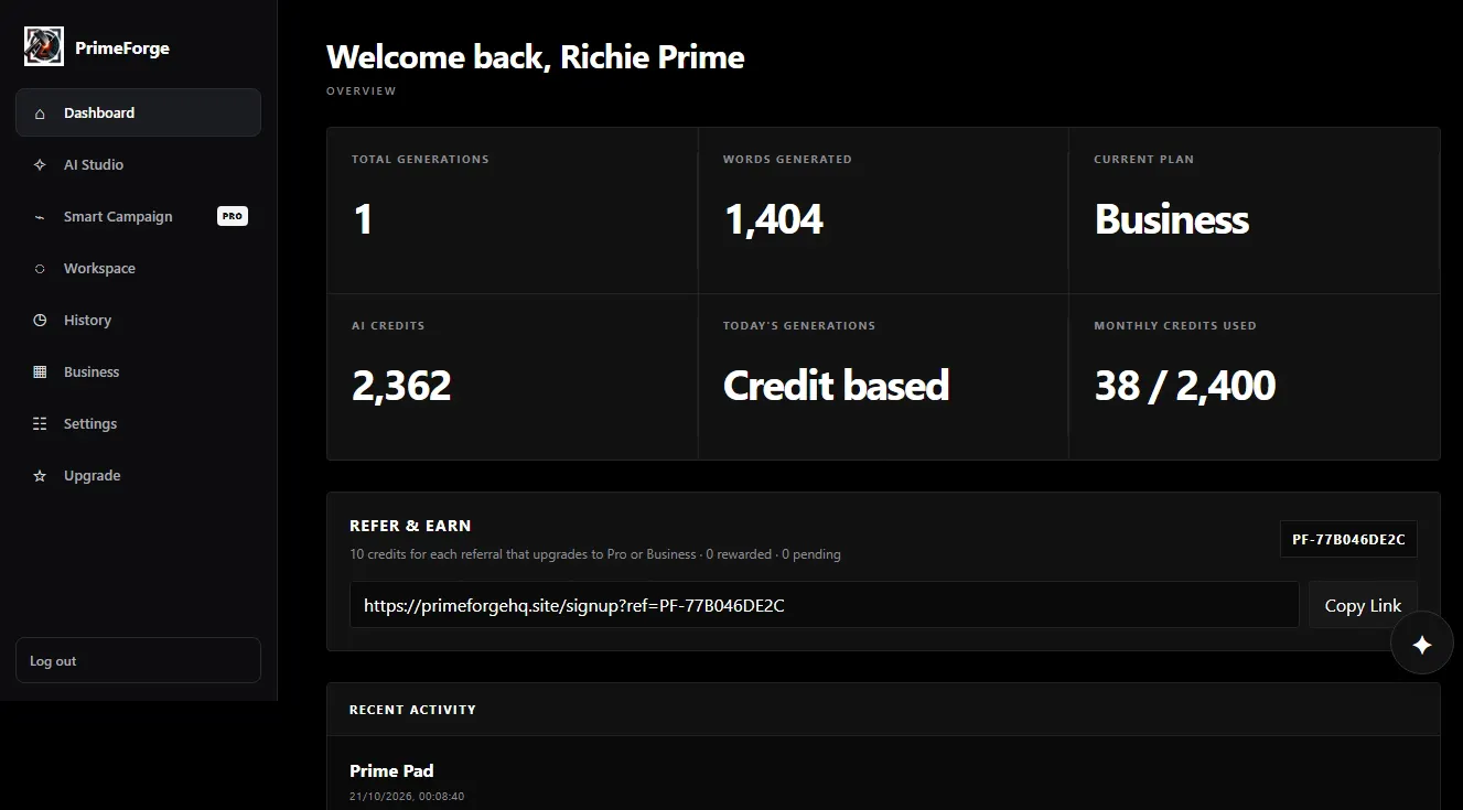 PrimeForge AI gallery image
