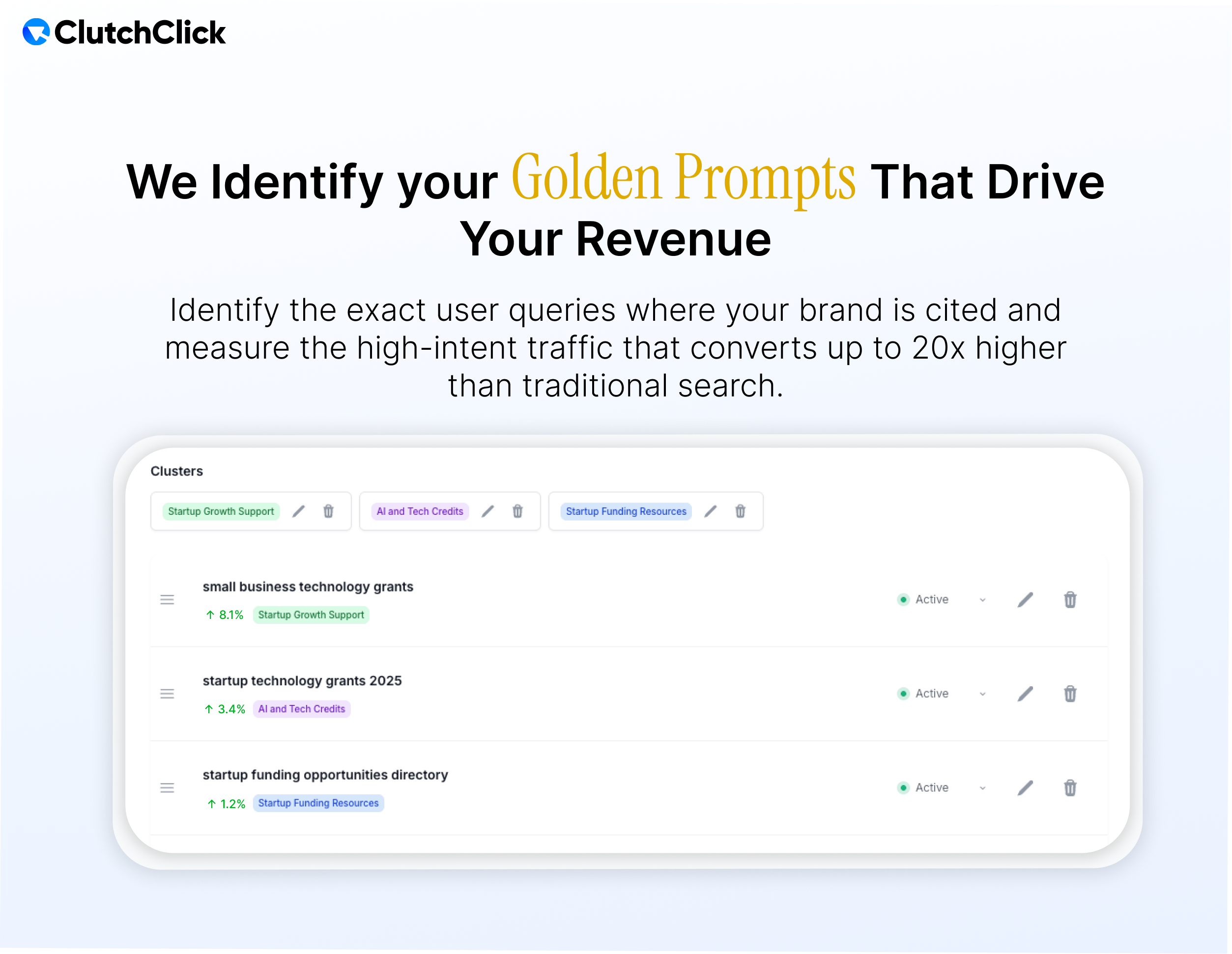 Clutch Click - Screenshot 2 showing product features and functionality
