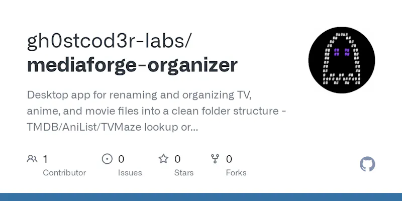 MediaForge Organizer screenshot 1