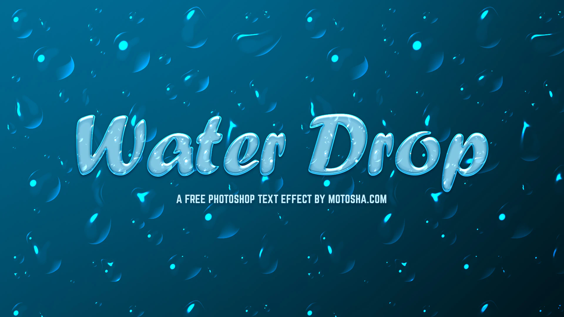Free PSD Text Effect: Waterdrop