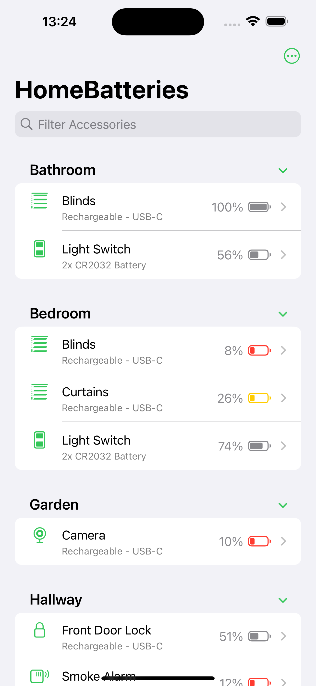 HomeKit için HomeBatterties - HomeKit düşük pil bildirimleri ve iOS & Watchos'ta widget'lar medya 5
