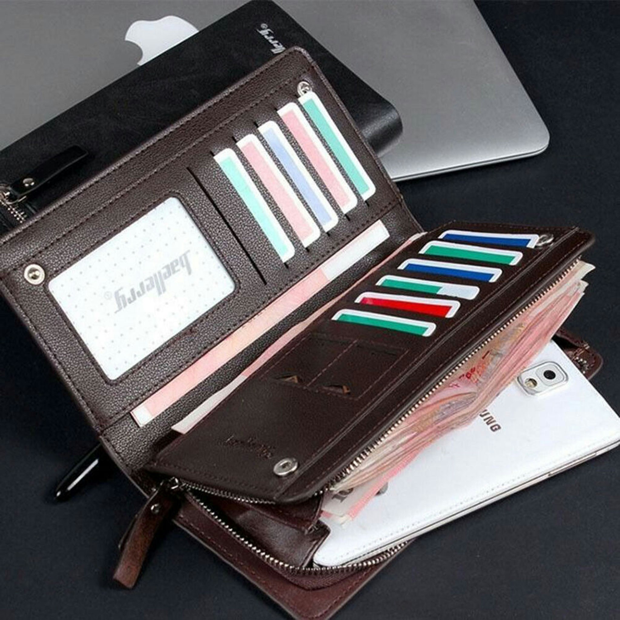 Mens Long Wallet With Zipper 				 				 media 5