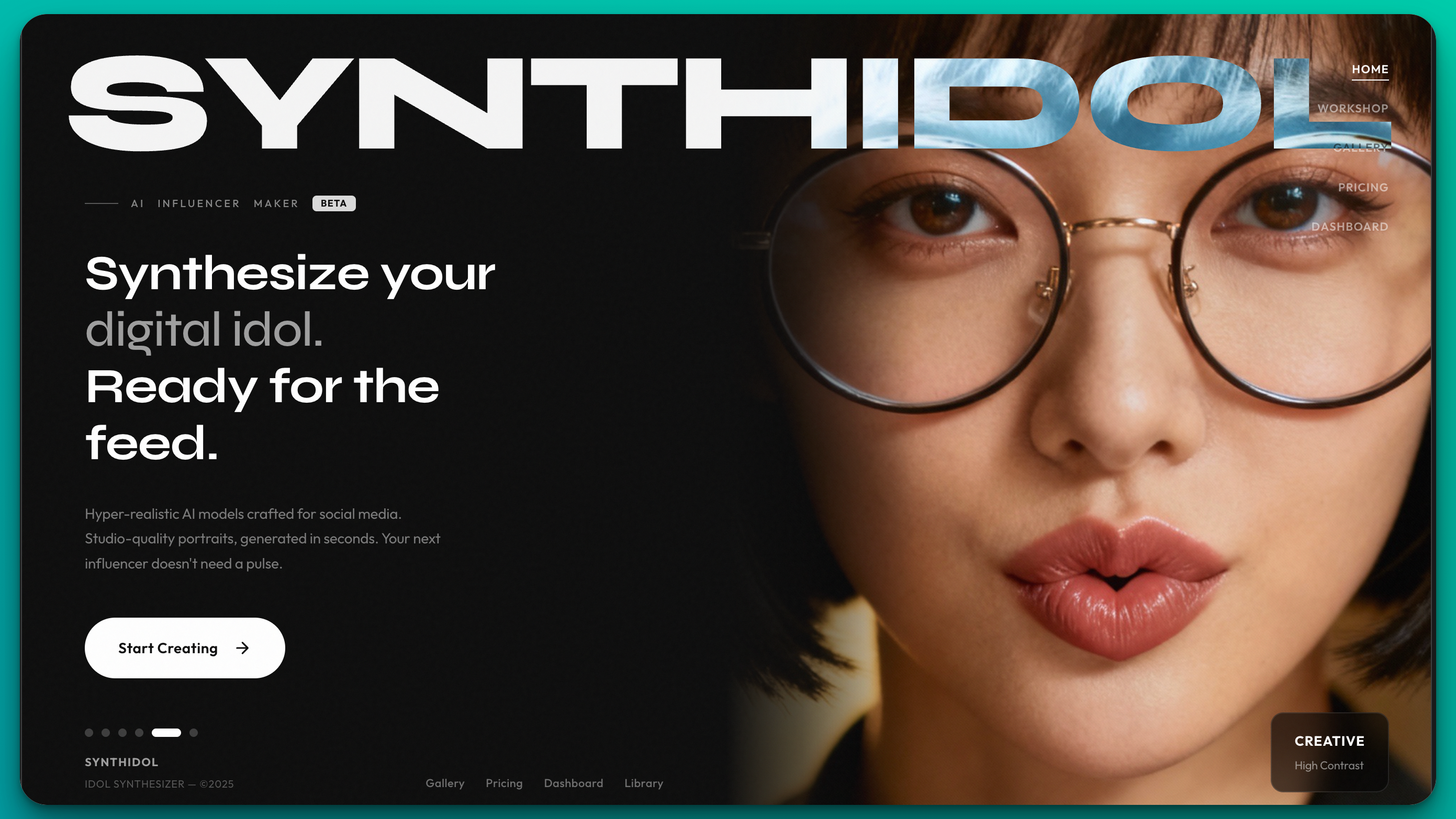 SynthIdol - Main product screenshot demonstrating key features and user interface