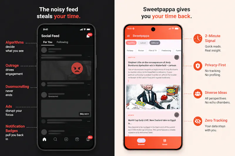 Sweetpappa - AI Curated News Feed screenshot 3