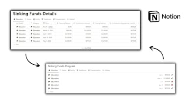 Notion Sinking Funds Tracker gallery image