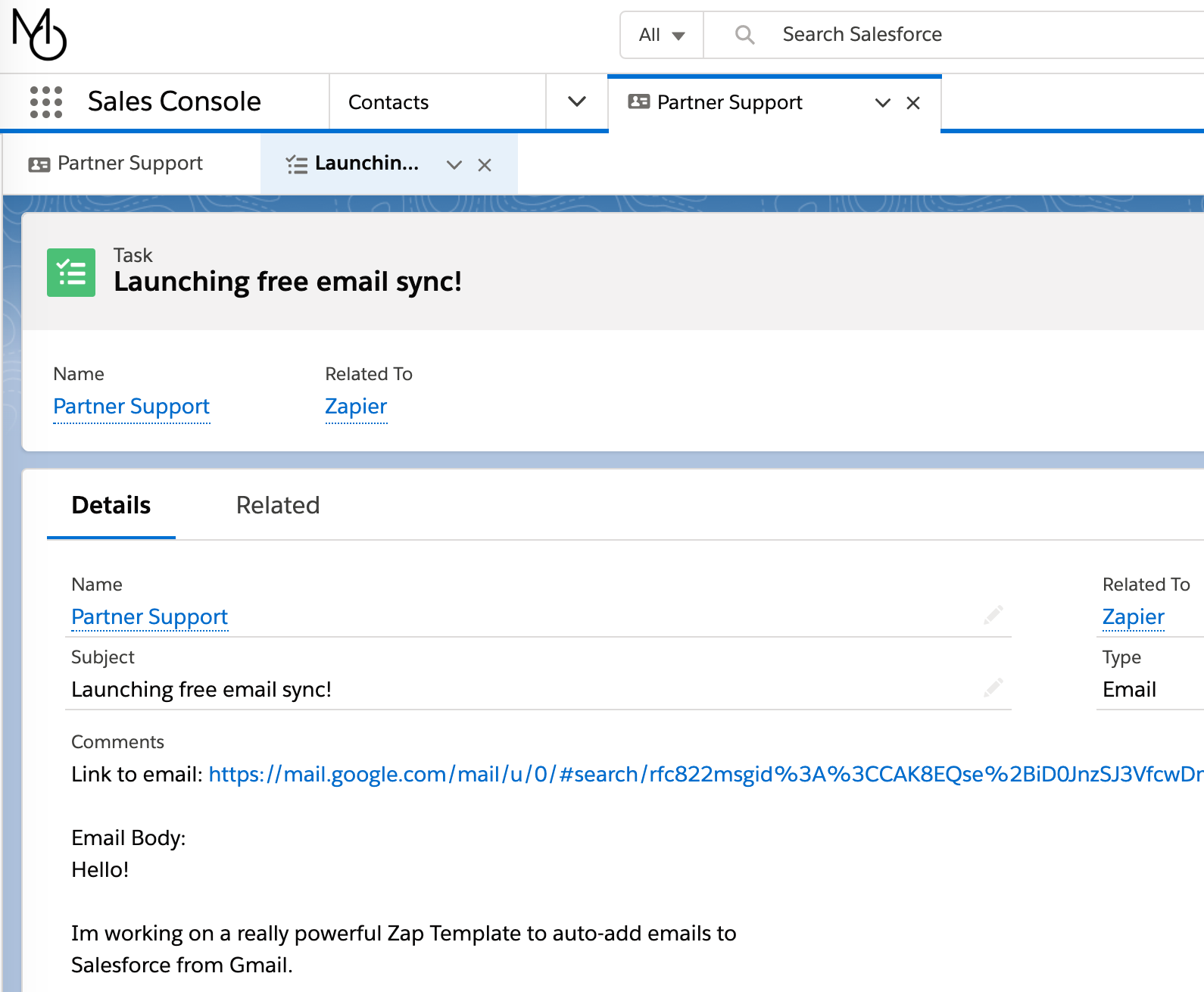 Sync Gmail to Salesforce gallery image