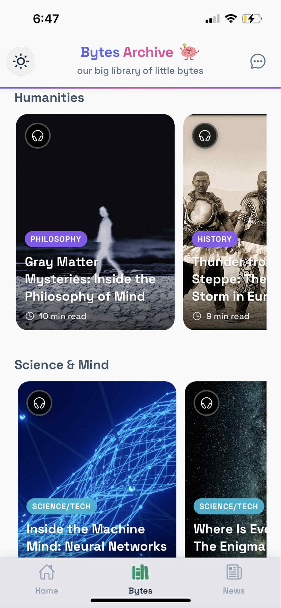 Brainbytes AI: अधिक जानें, कम स्क्रॉल करें - एक दिन में 10 मिनट में होशियार हो जाओ मीडिया 6