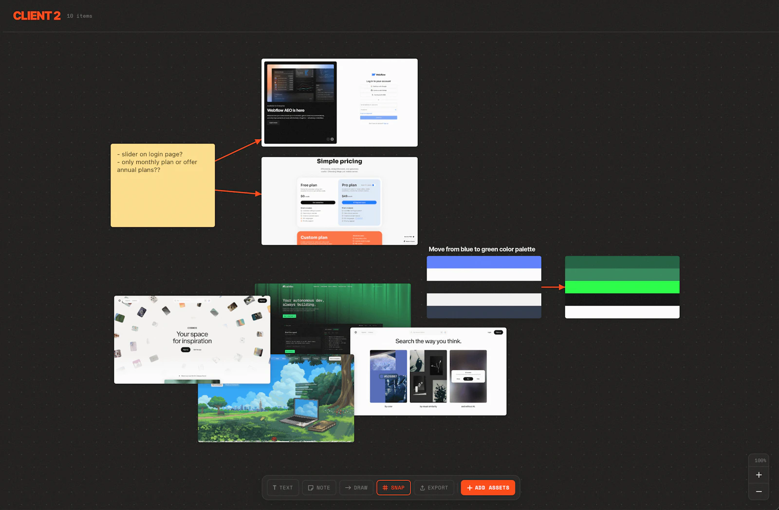 Morgue — design reference manager screenshot 2