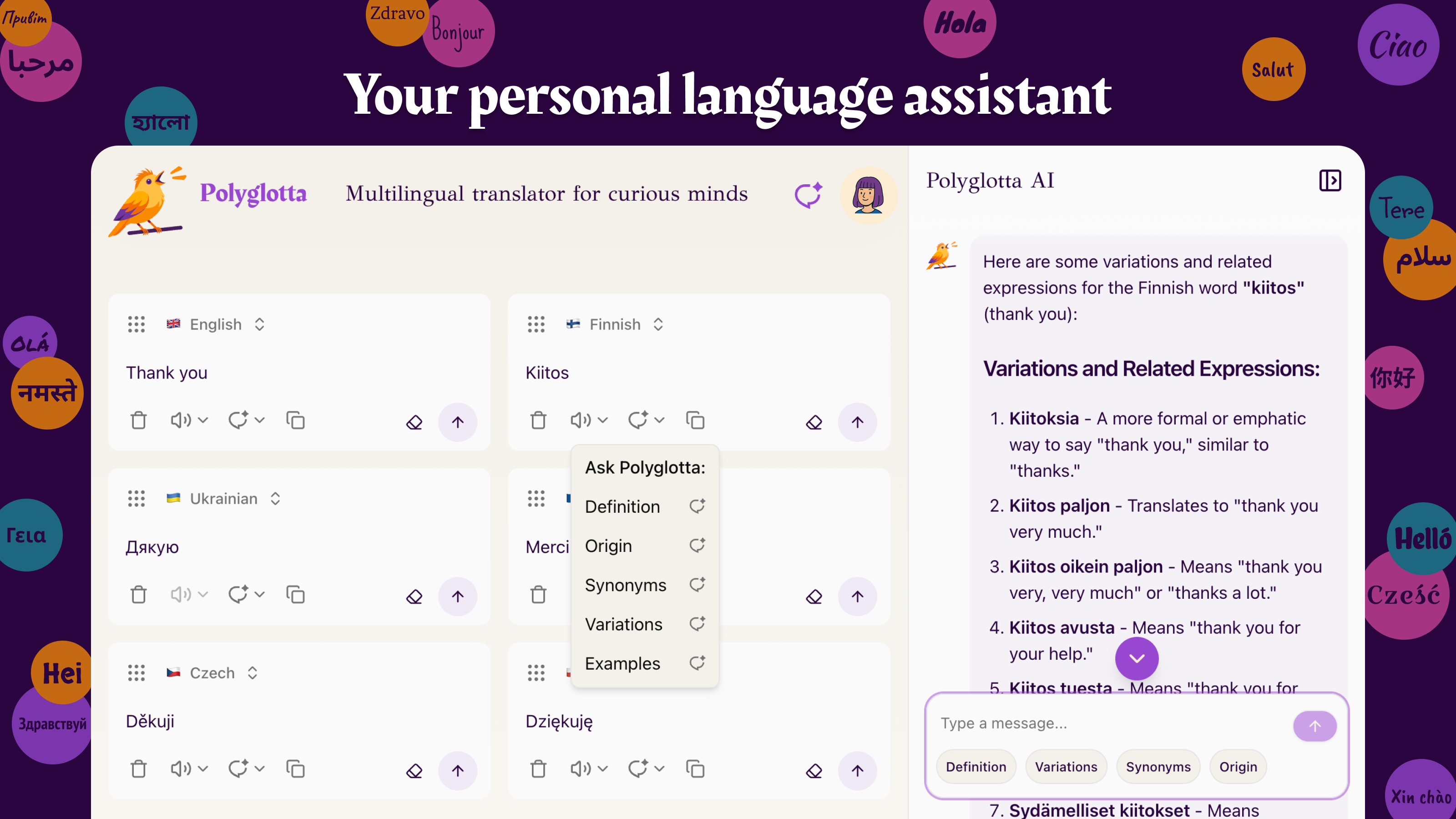 Polyglotta in Action
