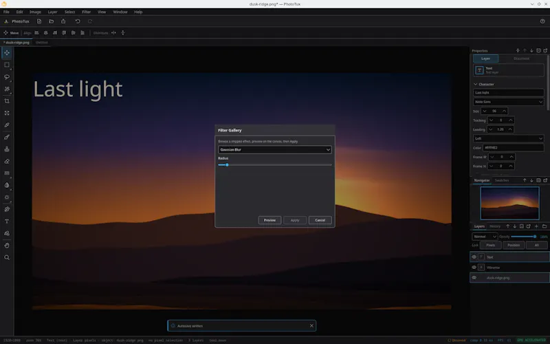 PhotoTux screenshot 8
