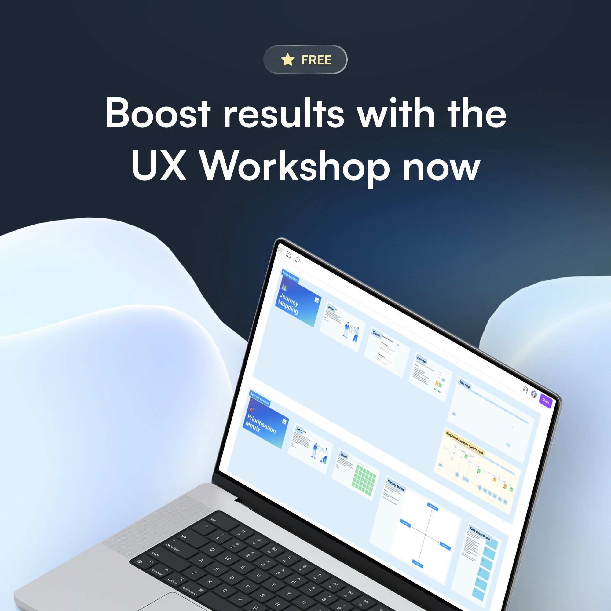 Slides de bônus de modelo de oficina UX gratuitos