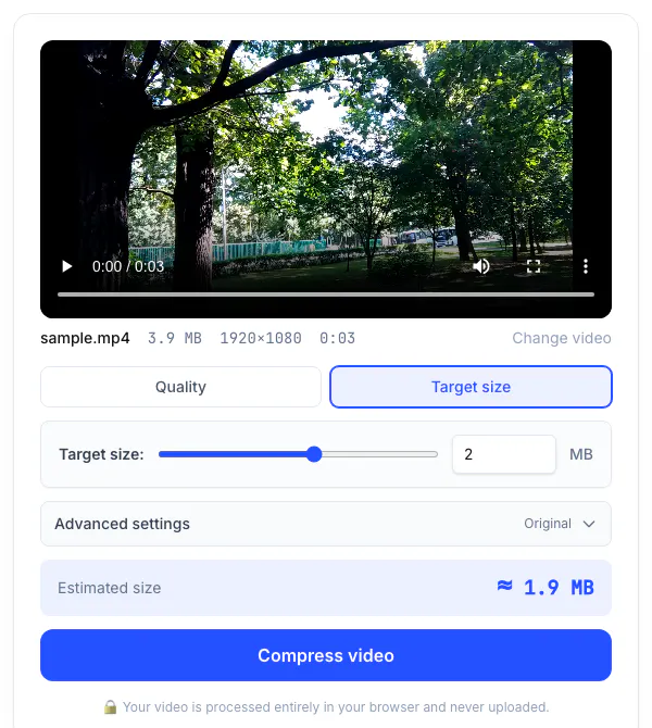 VideoCompress screenshot