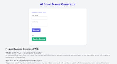 AI Email Name Generator gallery image