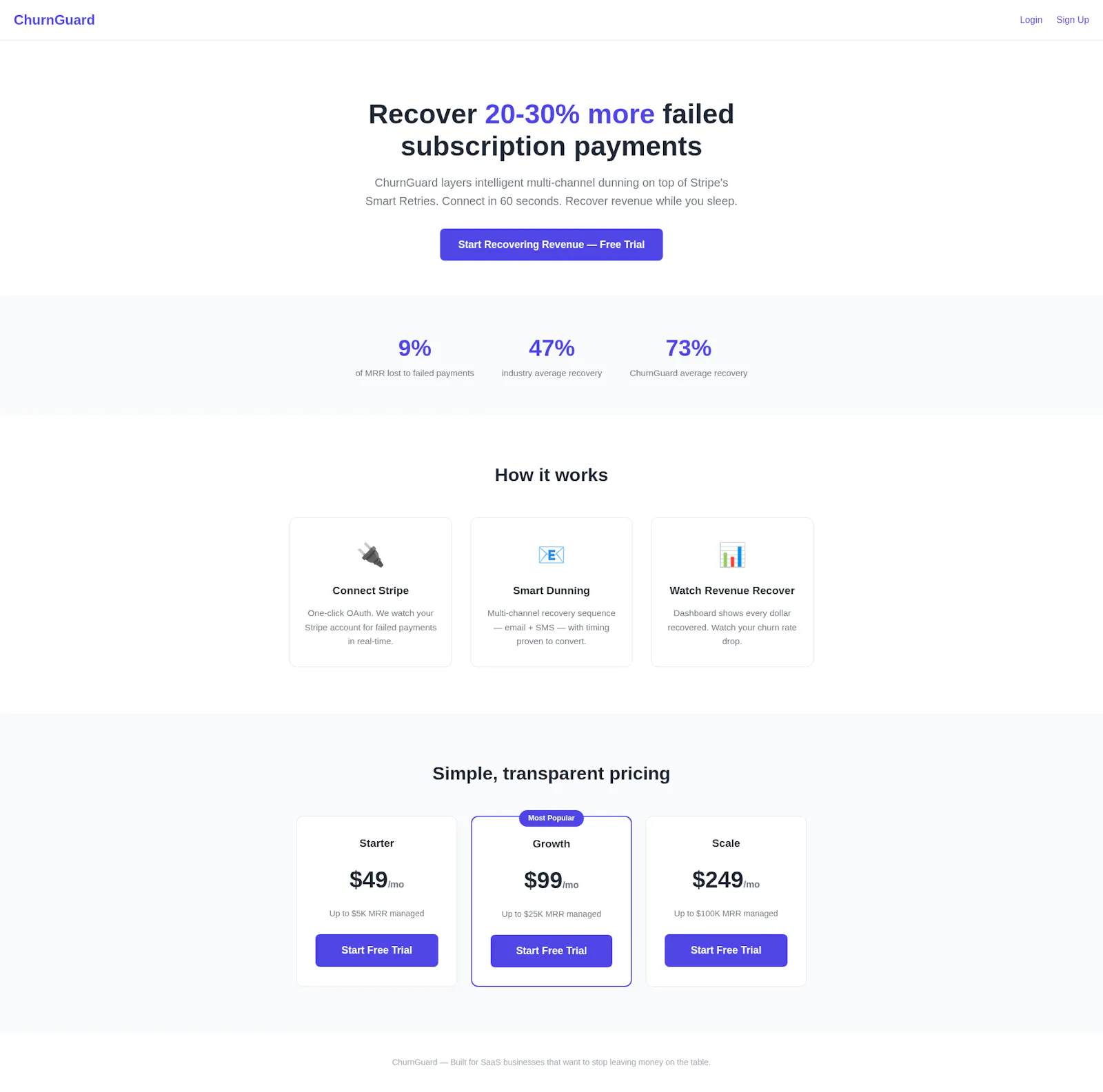 ChurnGuard Recover Failed Subs Payments screenshot 2