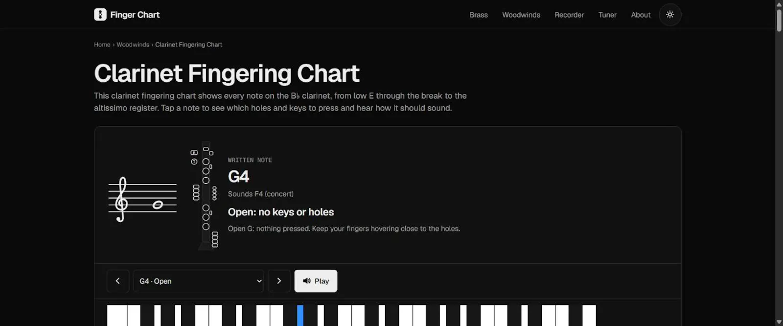Finger Chart screenshot 3