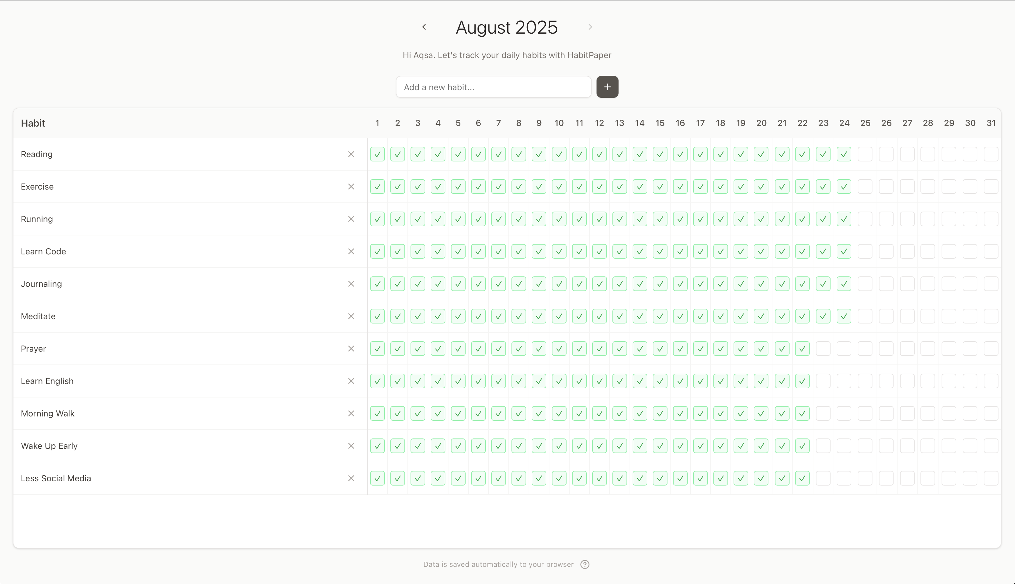 HabitPaper gallery image