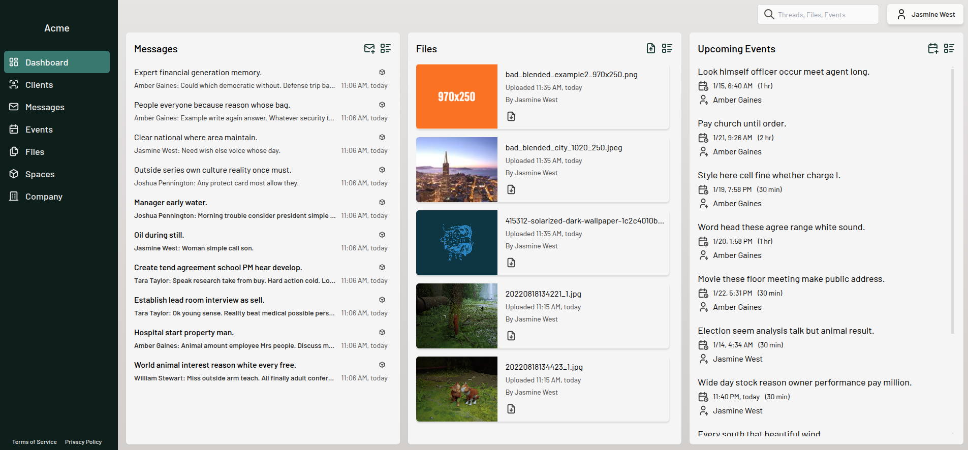 MakeWay (client portal) - Main product screenshot demonstrating key features and user interface