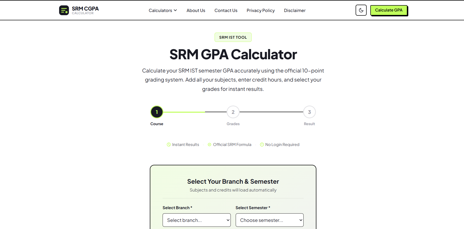 SRM CGPA Calculator gallery image