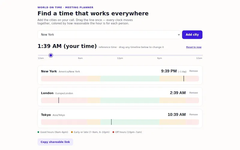 World on Time screenshot 2