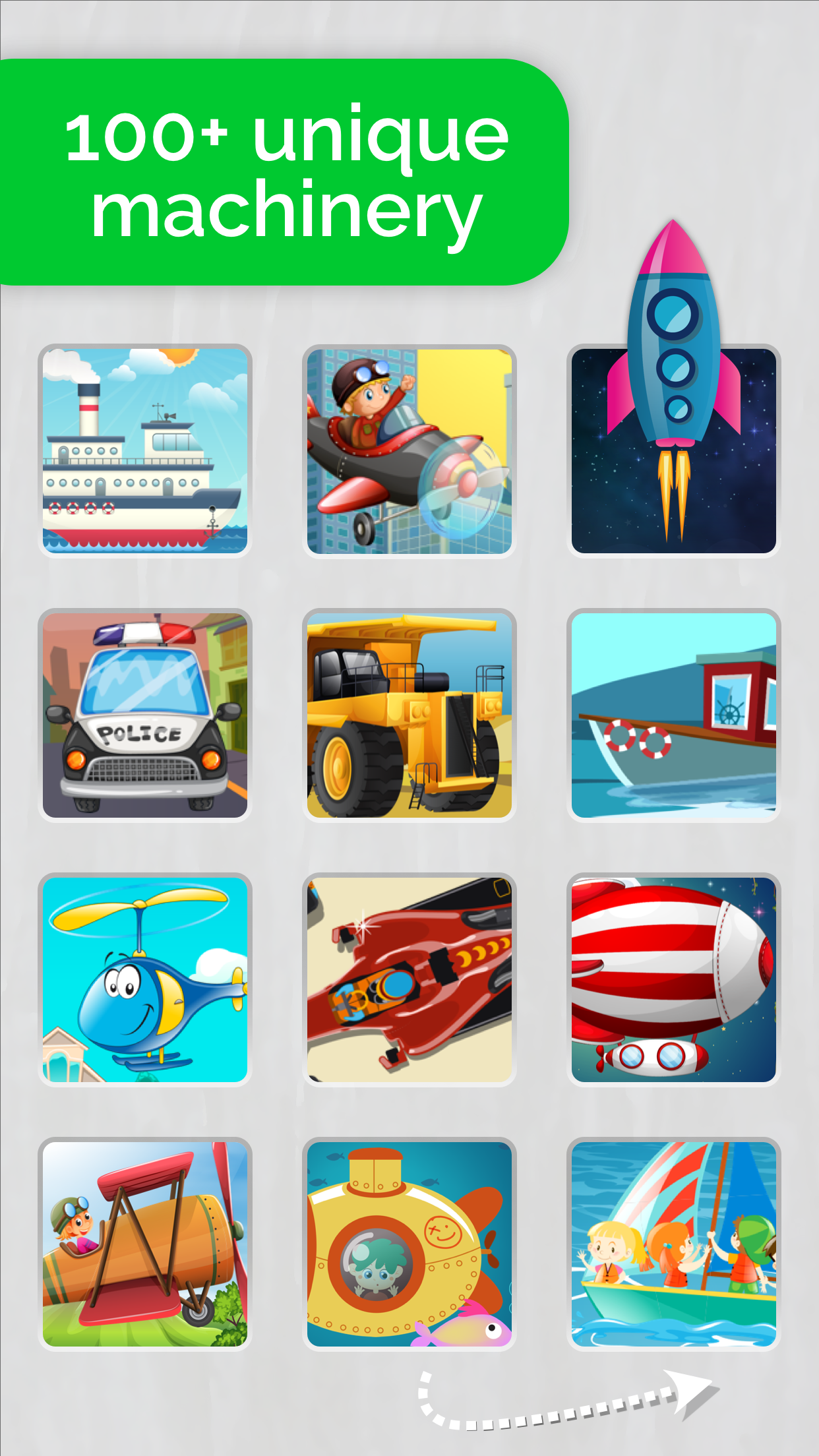 Cars, Planes, Trains: Kids Puzzles! gallery image