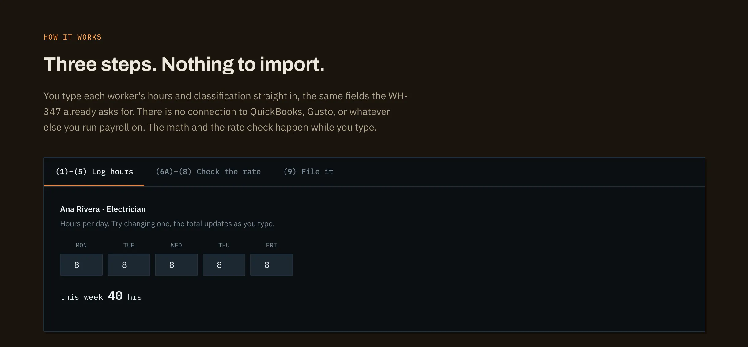 Certified Payroll screenshot