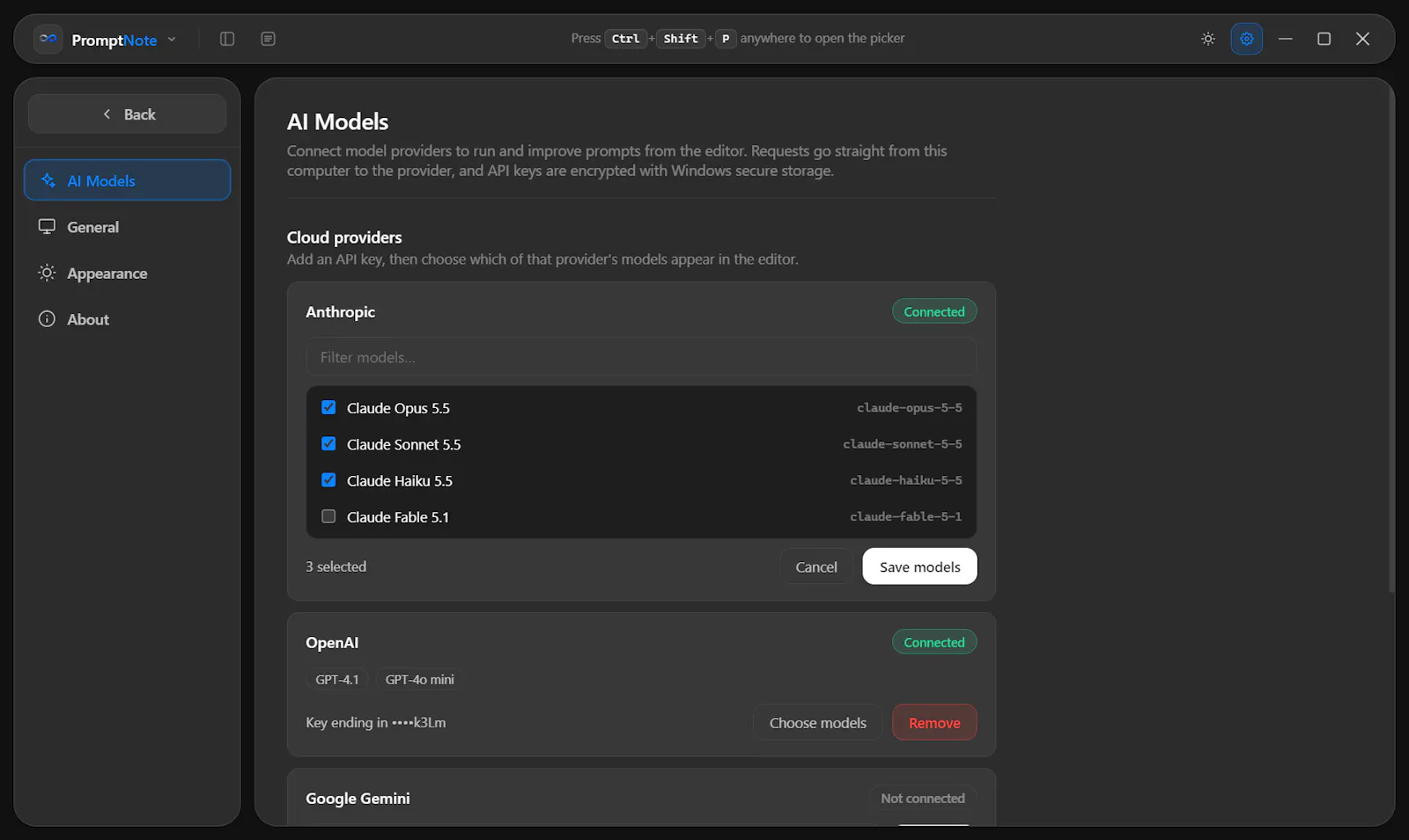 PromptNote screenshot 7