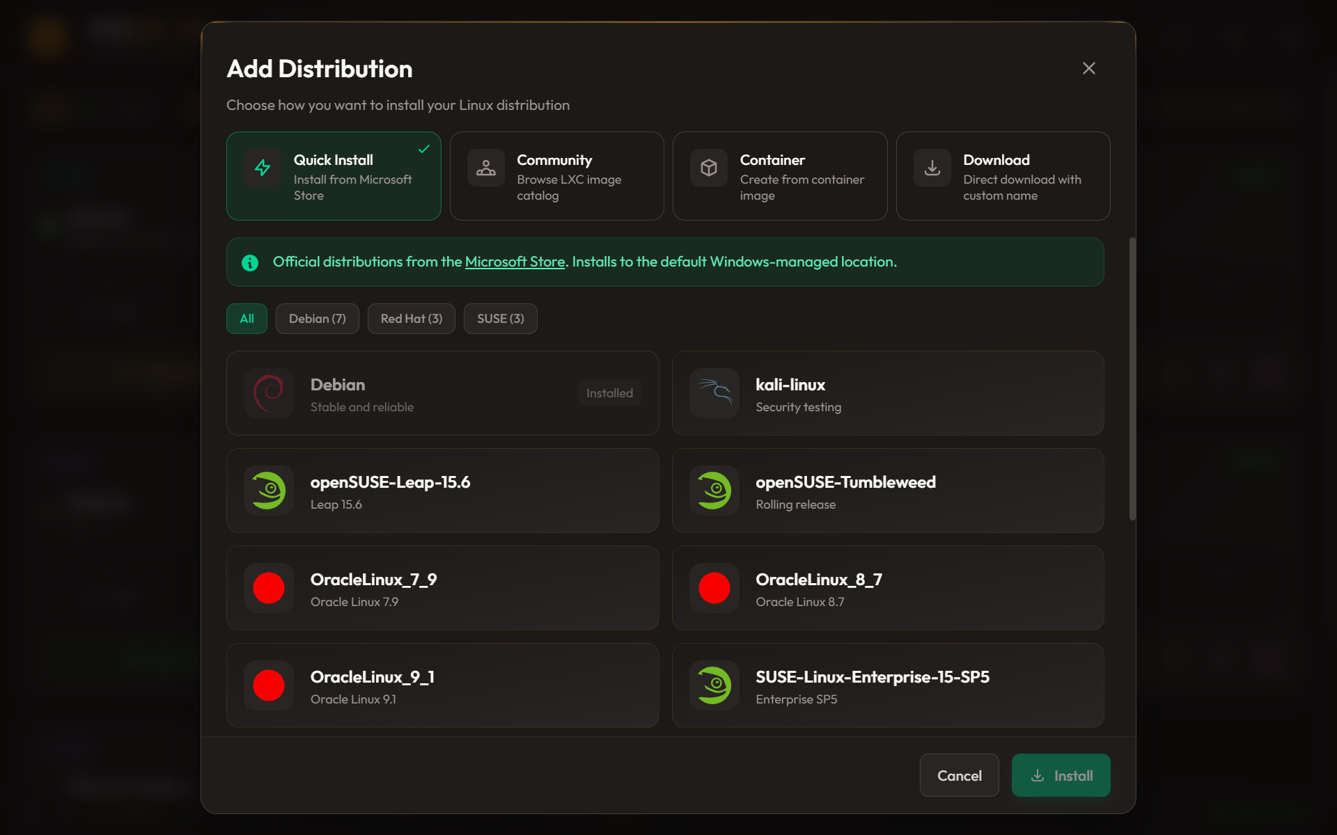 WSL UI gallery image