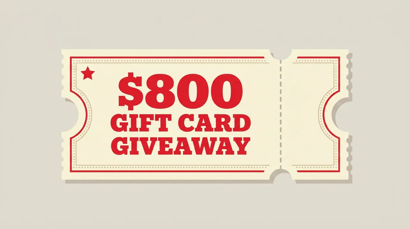 Winner Announced Nov 2: $800 Gift Card gallery image