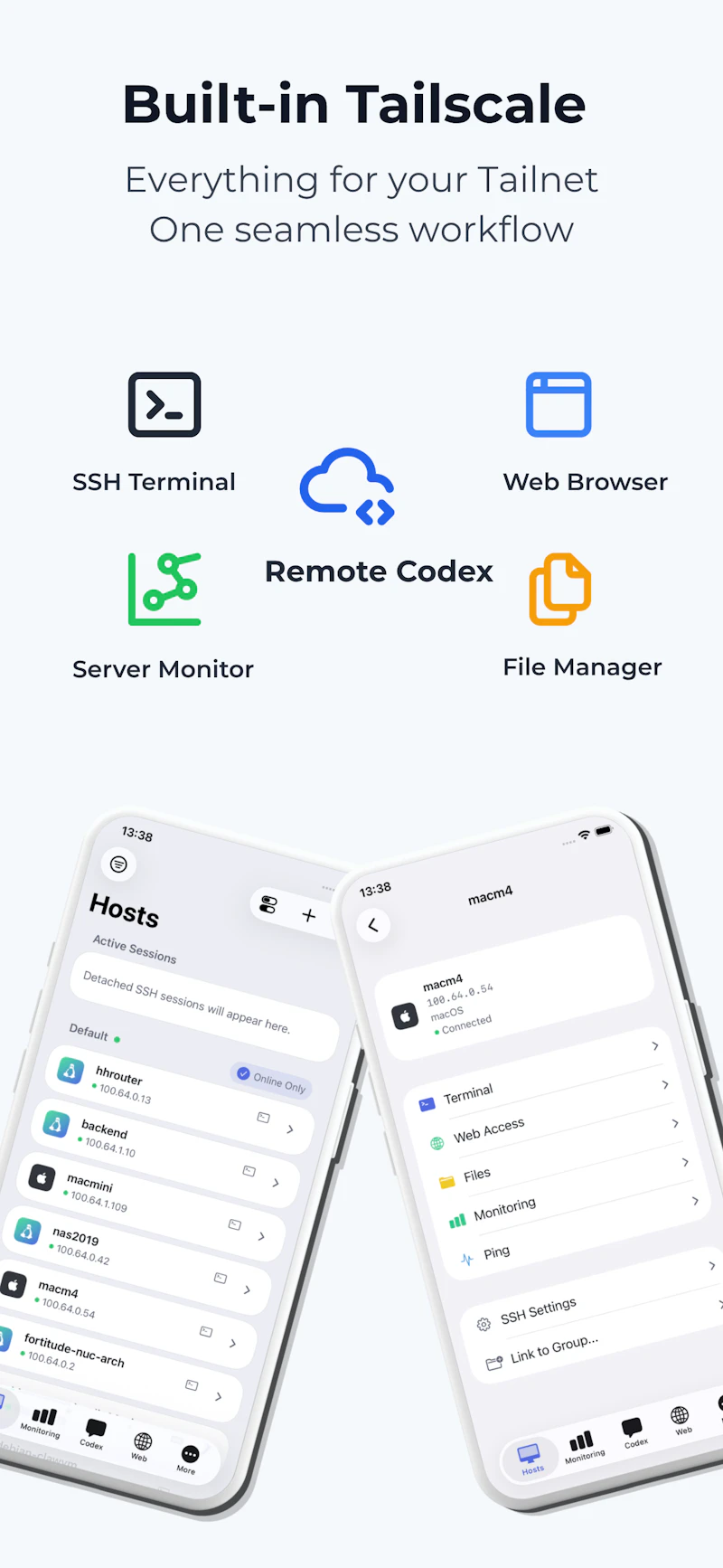 NovaScale, Remote Codex over Tailscale screenshot 1