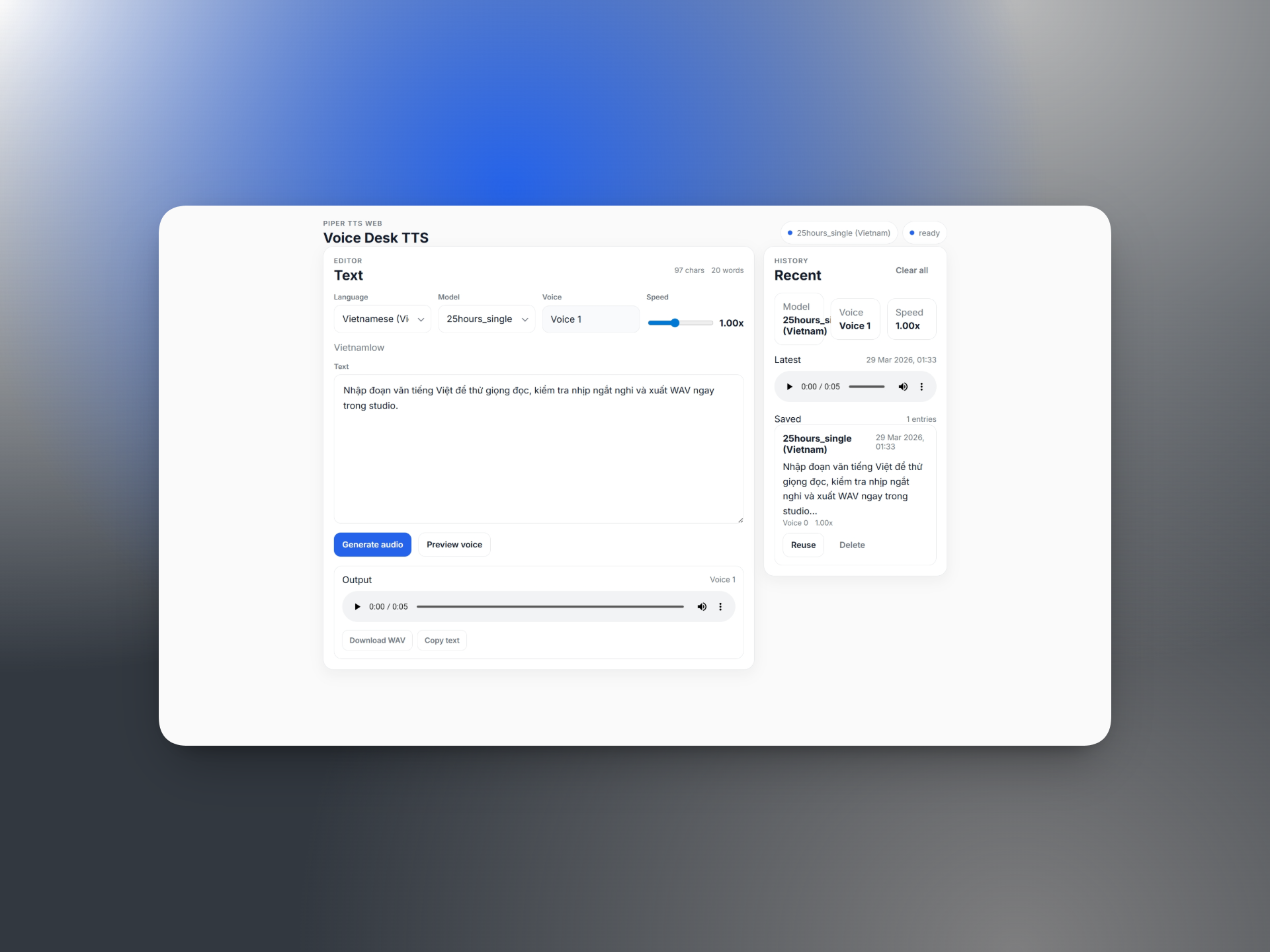 Voice Desk TTS gallery image