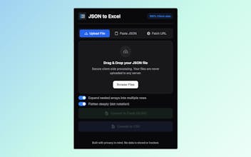 JSON to Excel Converter gallery image