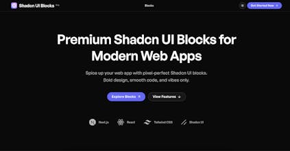 Shadcn UI Blocks Pro gallery image