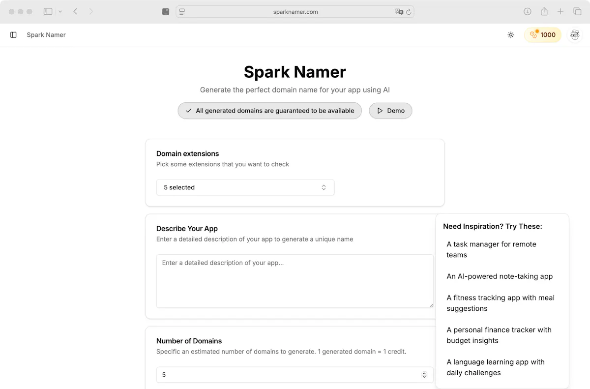 Spark Namer