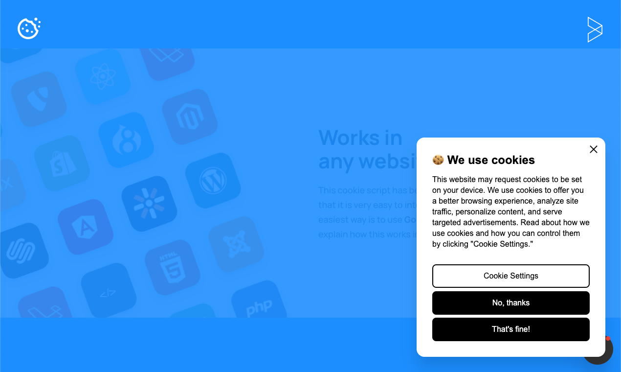 Diffuse Cookie Notice gallery image