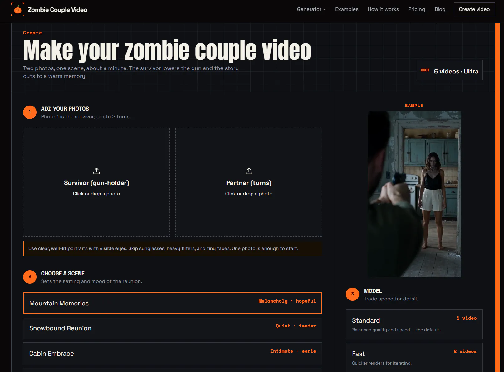 Zombie Couple Video Generator  gallery image