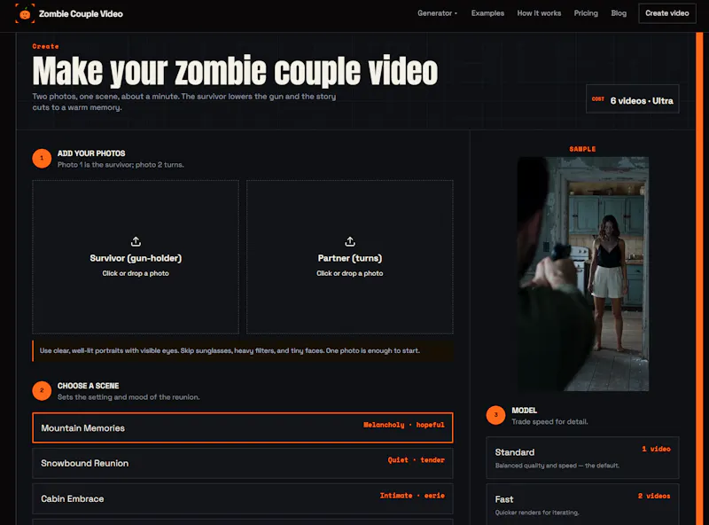 Zombie Couple Video Generator  screenshot 3