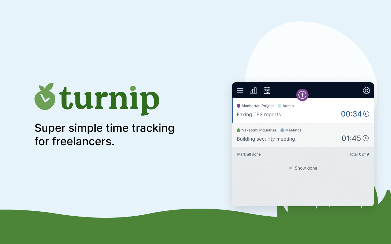 turnip - Time tracking for freelancers
