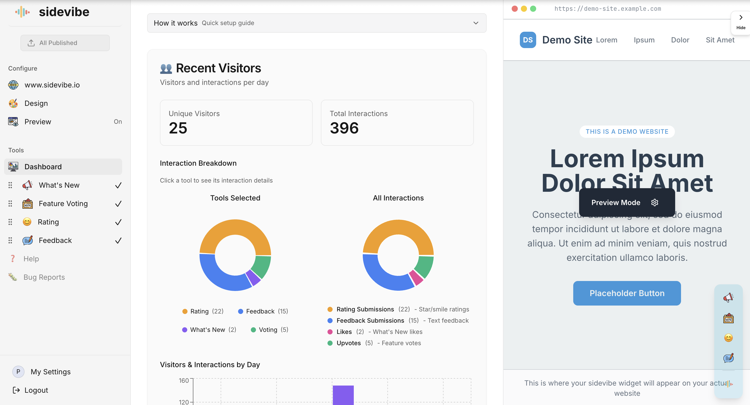 sidevibe - Screenshot 3 showing product features and functionality