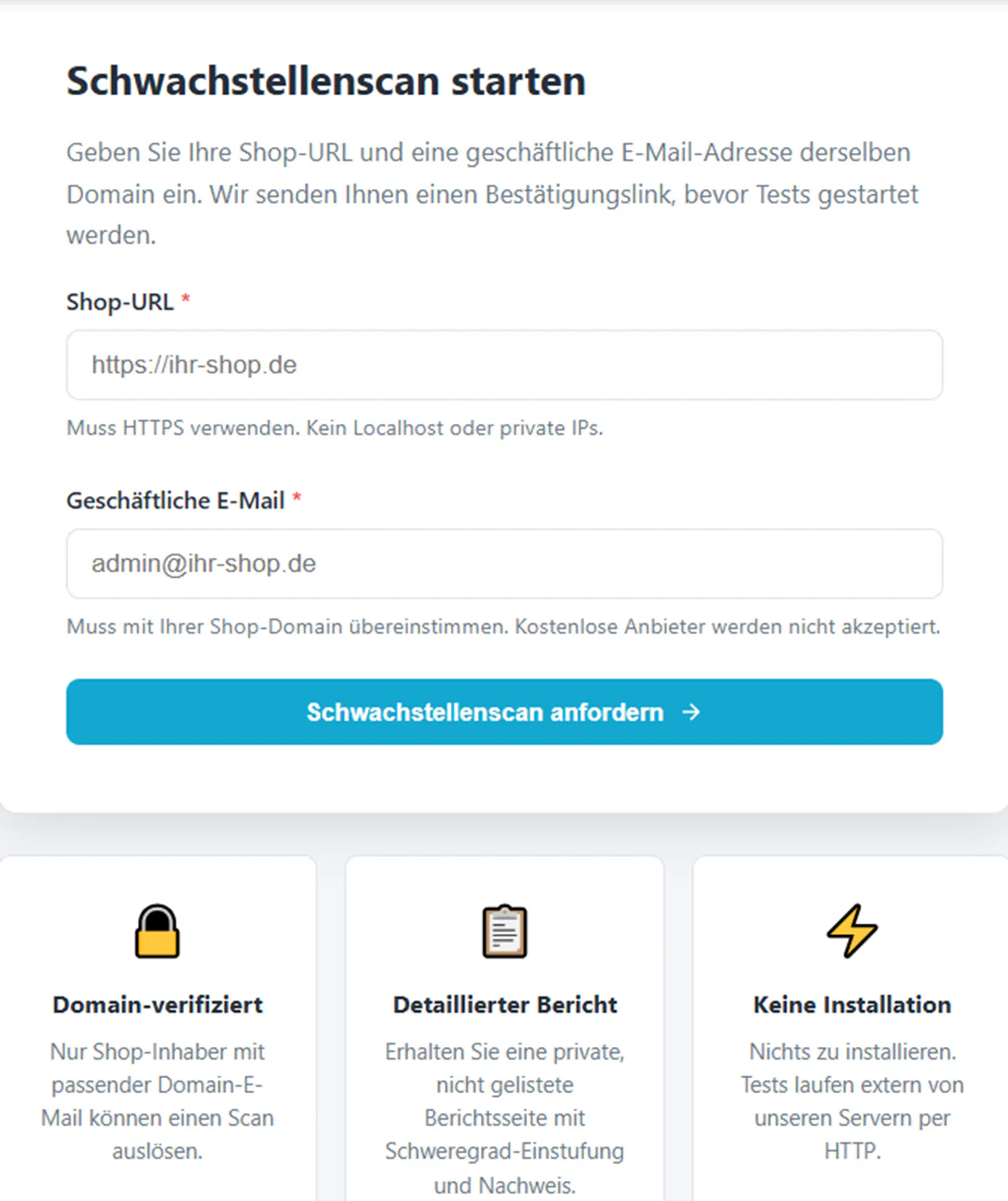 Vulnerability Scanner for Online Shops gallery image