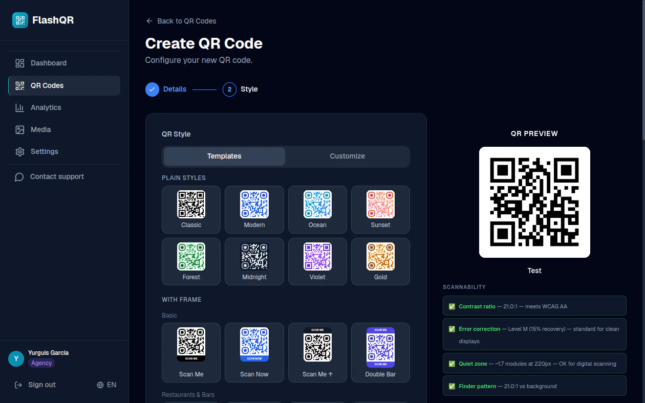 FlashQR — QR Code Creator & Manager screenshot 2